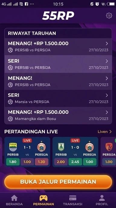 Tampilan link alternatif 55rp