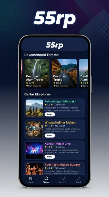 Tampilan katalog aplikasi 55rp