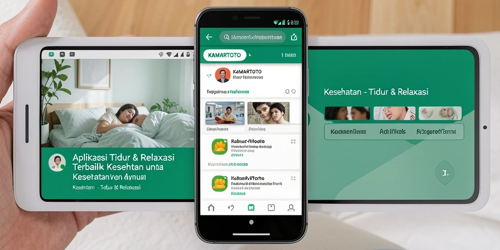 Tampilan utama KAMARTOTO dengan fitur Tidur & Relaksasi yang nyaman.