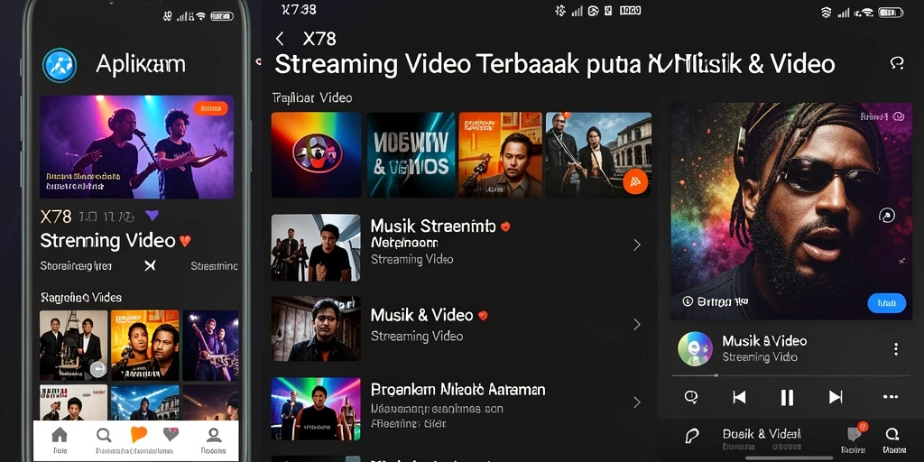 Antarmuka pengguna X78 yang sederhana dan fungsional untuk Streaming Video.